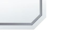 Beliani Nástenné LED zrkadlo 120 x 60 cm strieborné LOCMARIAQUER