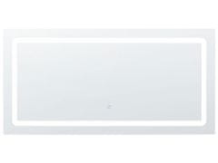 Beliani Nástenné LED zrkadlo 120 x 60 cm strieborné BENOUVILLE