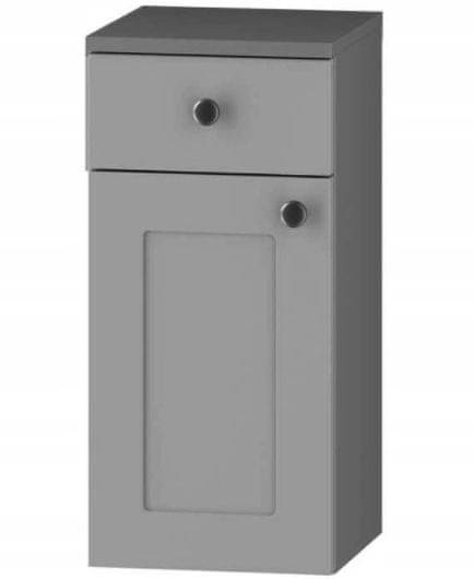 Stolkar Kúpeľňová skrinka s hornou časťou 30 cm sivá