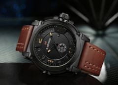 NaviForce Pánske hodinky – Nf9099 (Zn079d) – hnedé/čierne + krabica