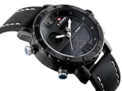 NaviForce Pánske analógové a digitálne hodinky s krabičkou Velteil čierna