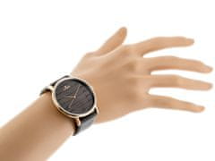 Gino Rossi Dámske analógové hodinky s krabičkou Isia čierna