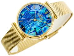 Gino Rossi Dámske analógové hodinky s krabičkou Mulrol zlatá