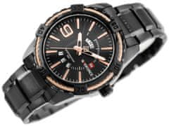 NaviForce Pánske hodinky – Nf9117 (Zn059c) – čierne/ružové + krabička