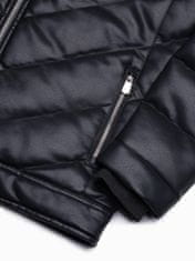 OMBRE Pánska kožená bunda Zamora čierna L