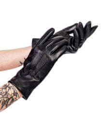 Rovicky Zateplené, kožené rukavice pre ženy s tabby vzorom - S