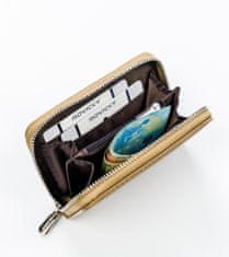David Jones Dámska kožená peňaženka z ekokože Messina hnedá univerzálna