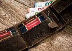Peterson Pánska kožená peňaženka Orivesi hnedá univerzálny