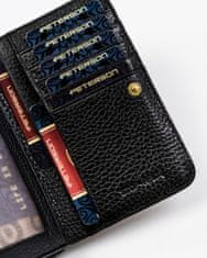 Peterson Vertikálna kožená peňaženka s hadím vzorom