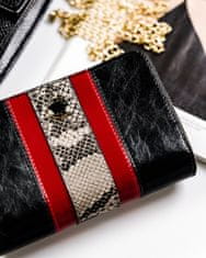 Peterson Vertikálna kožená peňaženka s hadím vzorom