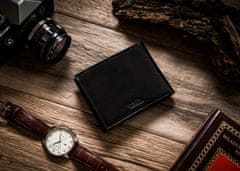 Peterson Pánska kožená peňaženka Kauhajoki čierna univerzálna