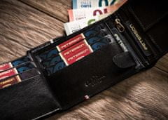Peterson Pánska kožená peňaženka Kauhajoki čierna univerzálna