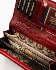 Peterson Dámska kožená peňaženka Harjavalta červená, šedá univerzálna