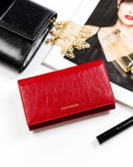 Peterson Dámska kožená peňaženka Szob lesklá červená, čierna univerzálna