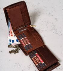Peterson Veľká, kožená pánska peňaženka s retiazkou