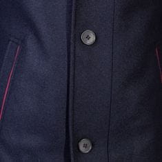 Zapana Pánsky vlnený kabát s prímesou kašmíru s podšívkou Raimond navy s červenými lemami M