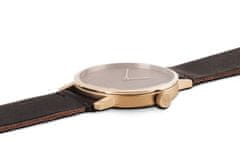 BeWooden Pánske drevené analógové hodinky s remienkom z pravej kože Aurum Watch 75-115 mm červená