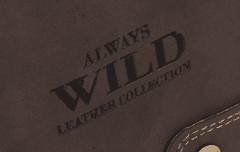 Always Wild Atraktívna pánska kožená peňaženka s mosadznou retiazkou
