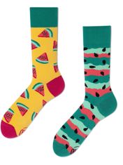 Veselé vzorované ponožky Watermelon Splash zelené veľ. 39-42