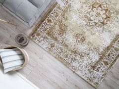 Beliani Bavlnený koberec 140 x 200 cm béžový ALMUS