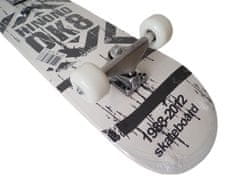 ACRAsport Závodný skateboard s protišmykovým povrchom biely 78 x 20 cm