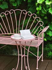 Beliani Záhradný stolík ružový CAVINIA