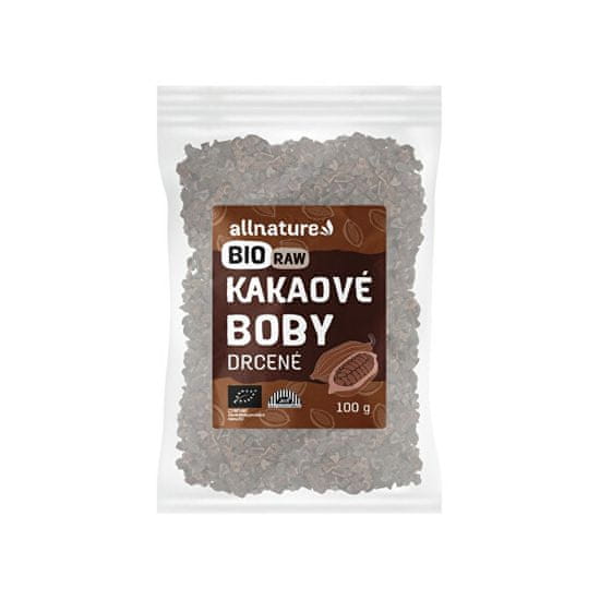 Allnature Kakaové bôby drvené BIO / RAW 100 g