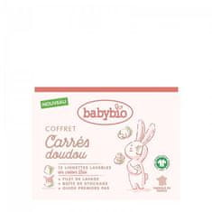 Babybio Sada hygienické žinky z BIO bavlny (12 ks), pracia sieťka a organizér