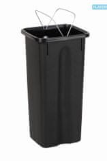 Plafor Odpadkový kôš na triedený odpad Fit Bin black 75 l, šedý - zmiešaný odpad