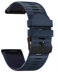 RhinoTech sportovní silikonový řemínek pro Garmin QuickFit 22mm, tmavě modrá