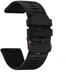 RhinoTech silikonový sportovní řemínek pro Garmin QuickFit, 26mm, čierna