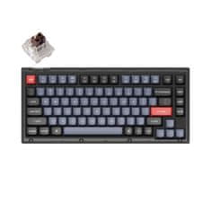 Keychron V1 QMK Mechanická klávesnica, Frosted Black, Keychron K Pro Brown, Fully Assembled V1-A3