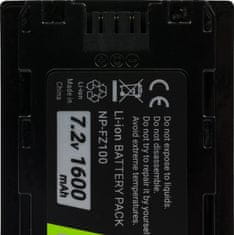 Green Cell Batéria do fotoaparátu Sony Alpha A7 III A7R III A9 A9R A9S ILCE-7M3 7RM3 7.2V 1600mAh
