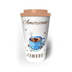 Banquet Hrnček cestovný dvojstenný COFFEE 500 ml, Americano coffee, súprava 4 ks