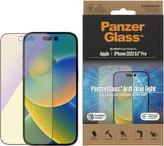 PanzerGlass ochranné sklo pro Apple iPhone 14 Pro s Anti-BlueLight vrstvou ainstalačním rámečkem