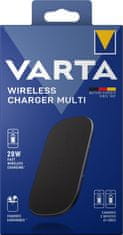 VARTA bezdrátová nabíječka Wireless Charger Multi, 10W + 10W, čierna