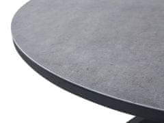 Beliani Okrúhly záhradný stôl 120 cm sivá/čierna MALETTO