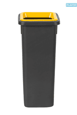 Plafor Odpadkový kôš na triedený odpad Fit Bin black 20 l, žltý - plast