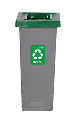 Plafor Odpadkový kôš na triedený odpad Fit Bin gray 53 l, zelený - sklo