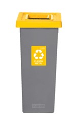 Plafor Odpadkový kôš na triedený odpad Fit Bin gray 53 l, žltý - plast