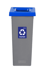 Plafor Odpadkový kôš na triedený odpad Fit Bin gray 53 l, modrý - papier