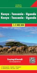 Freytag & Berndt AK 2104 Keňa Tanzánia Uganda Rwanda 1:2 000 000 / automapa