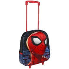 Cerda Kufor na kolieskach Spiderman 3D 31cm modrý