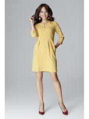 Lenitif Dámske spoločenské šaty Cahir L004 žltá XL