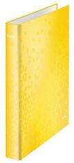 LEITZ Krúžkový zakladač WOW, A4+, 4DR/25mm, žltá