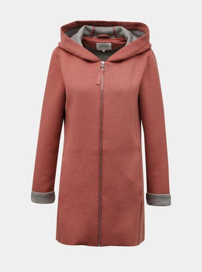 ONLY Ružový mikinový kabát s kapucou ONLY Lena