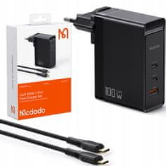 Mcdodo GAN Fast Mcdodo USB-C PD USB-A QC 100W univerzálna nabíjačka pre notebooky CH-8105