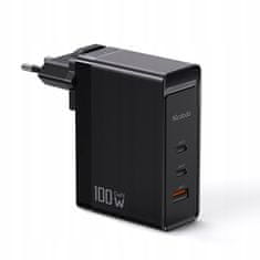 Mcdodo GAN Fast Mcdodo USB-C PD USB-A QC 100W univerzálna nabíjačka pre notebooky CH-8105