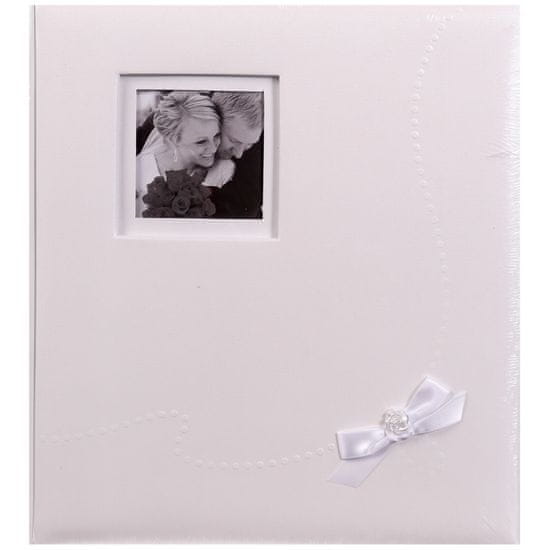KPH Svadobný fotoalbum na rožky WEDDING KISS 29x32/60s. biely