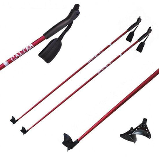 Rulyt Bežecké palice CALTER X-SNOW, rukoväť plast, červené Dĺžka lyžiarskej palice: 125